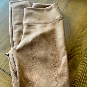 White House Black Market faux snake leggings